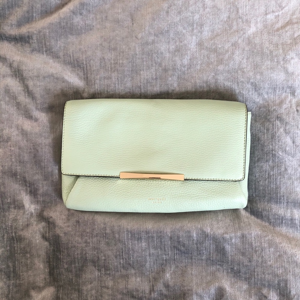 Mint green Kate spade bag (clutch/crossbody)
